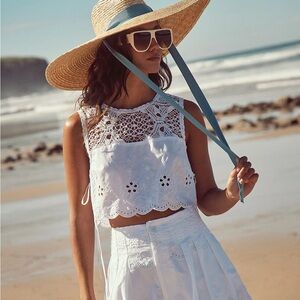Free People how sweet short eyelet set